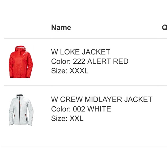 HELLY Hansen thick coat white color - Picture 2 of 2